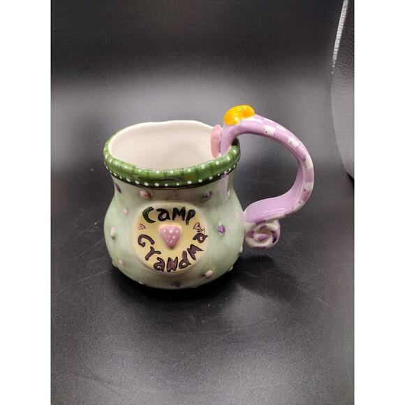 Whimsical “Camp Grandma” Ceramic Mug – Famous Hugs & Cookies – Gift for Grandma - Picture 2 of 8